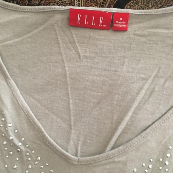 Gray top with silver studs size S - Picture 2 of 3